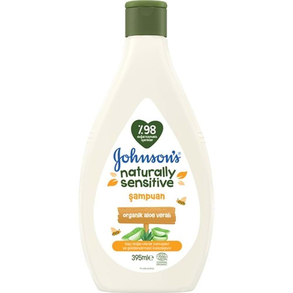 Johnsons Baby Şampuanı 395ML Natural Sensitive (Organik Aloe Veralı)