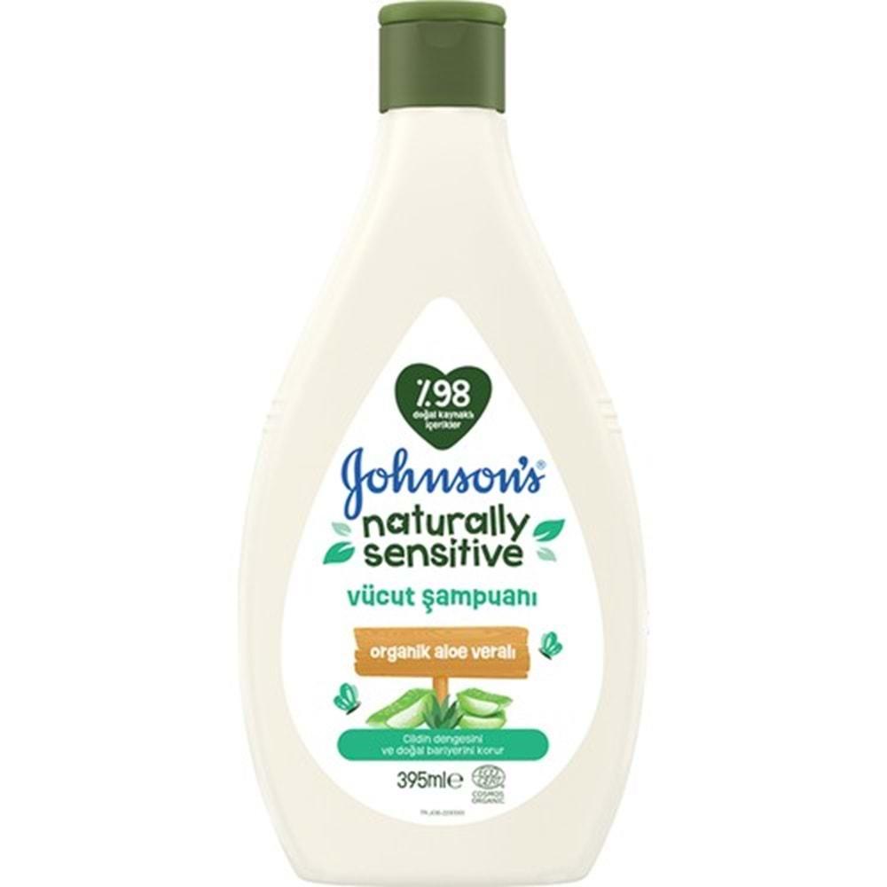 Johnsons Baby Vücut Şampuanı 395ML Natural Sensitive (Organik Aloe Veralı)
