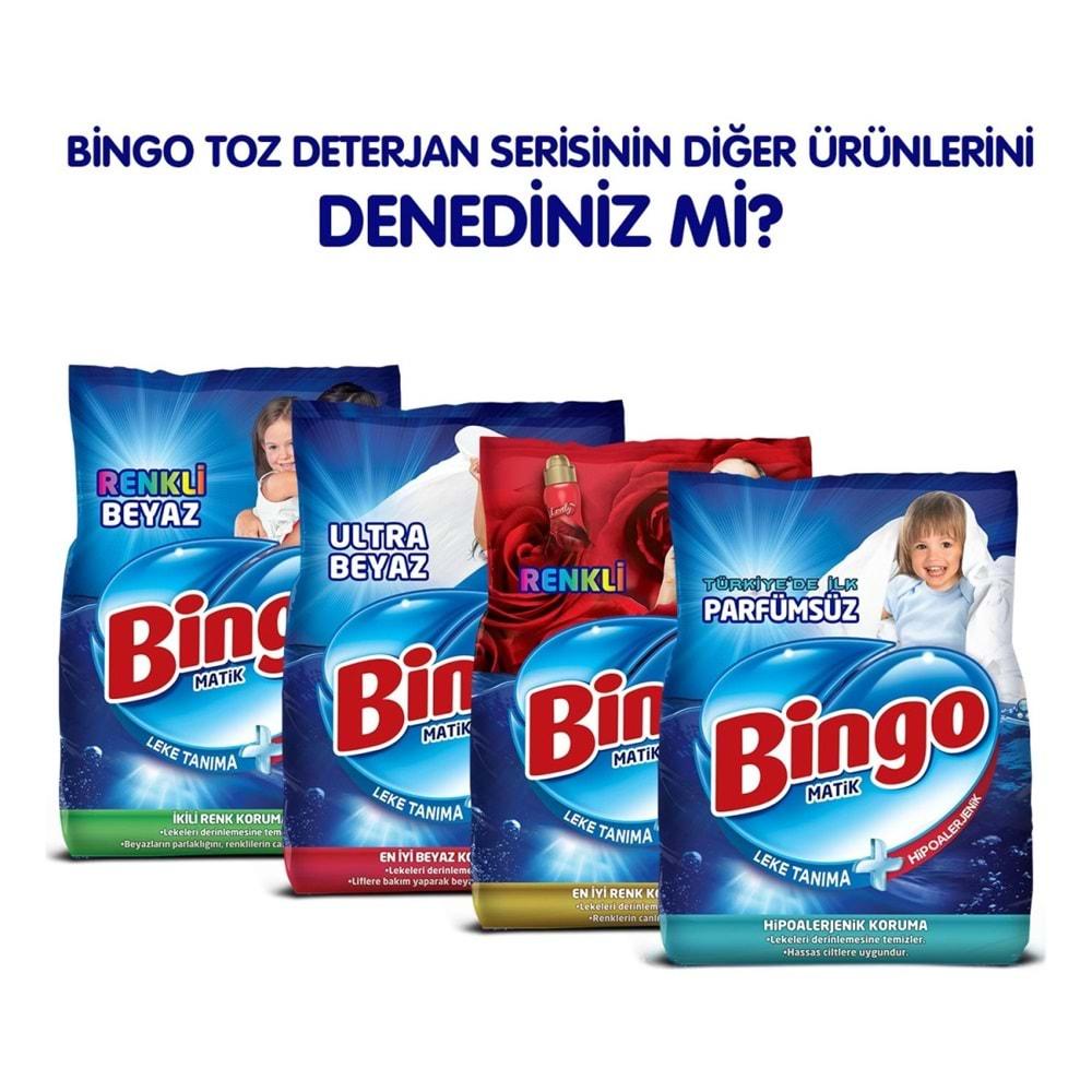 Bingo Matik Toz Çamaşır Deterjanı 9KG Sık Yıkananlar Beyazlar ve Renkliler 60 Yıkama
