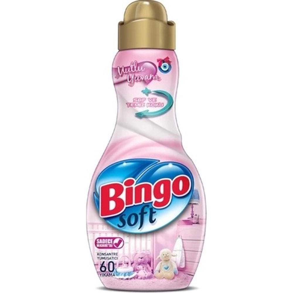 Bingo Soft Çamaşır Yumuşatıcı Konsantre 1440ML Mutlu Yuvam