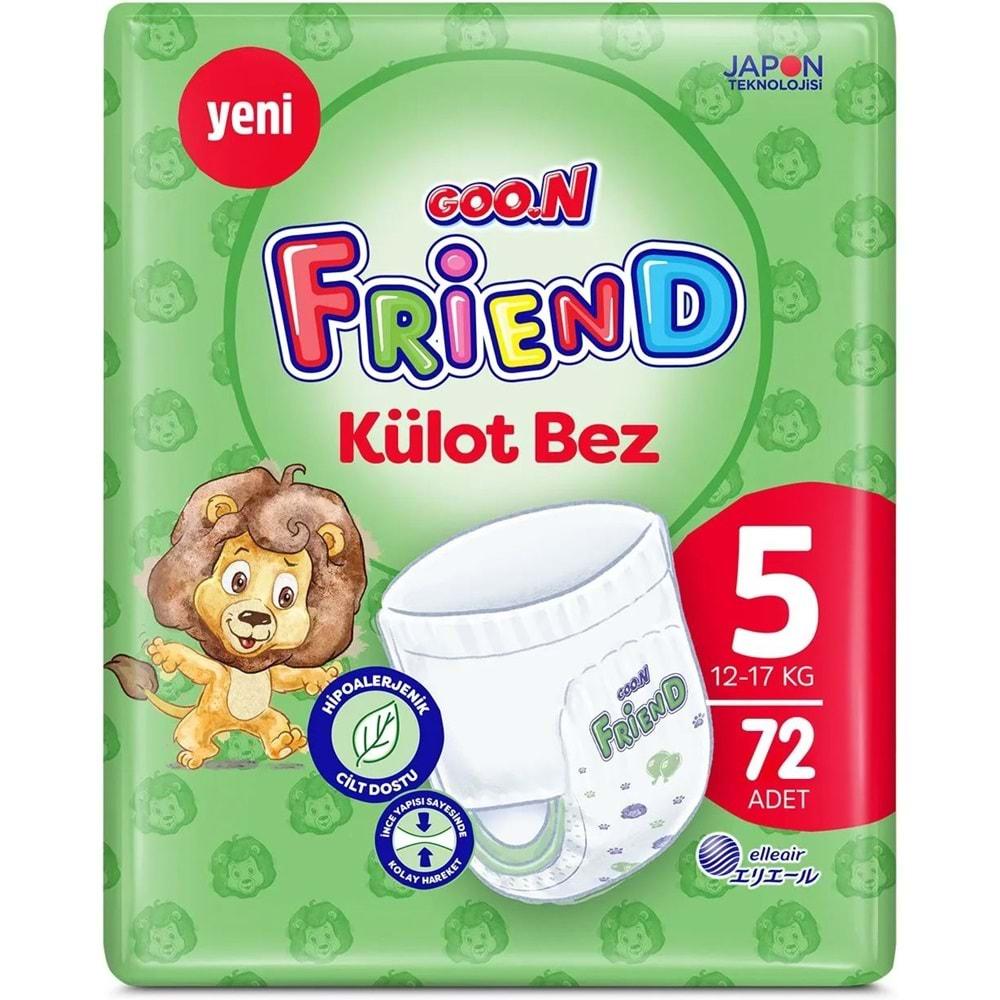 Goon Friend Külot Bebek Bezi Beden:5 (12-17KG) Junior 72 Adet Fırsat Pk