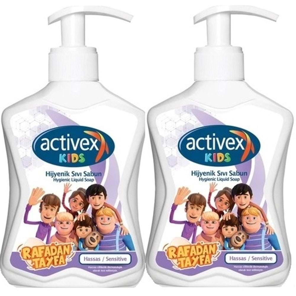 Activex Antibakteriyel Sıvı Sabun Hassas/Sensitive 300ML Pompalı (Rafadan Tayfa Serisi) (2 Li Set)