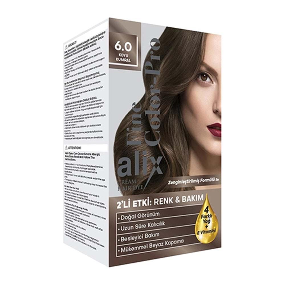 Alix 50ML Kit Saç Boyası 6.0 Koyu Kumral (5 Li Set)