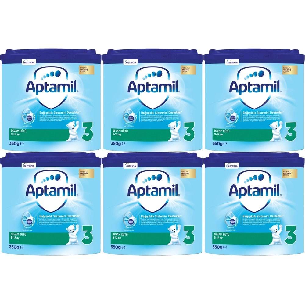Nutrıcıa Aptamil 350GR Devam Sütü No:3 (9-12 Ay) (6 Lı Set)