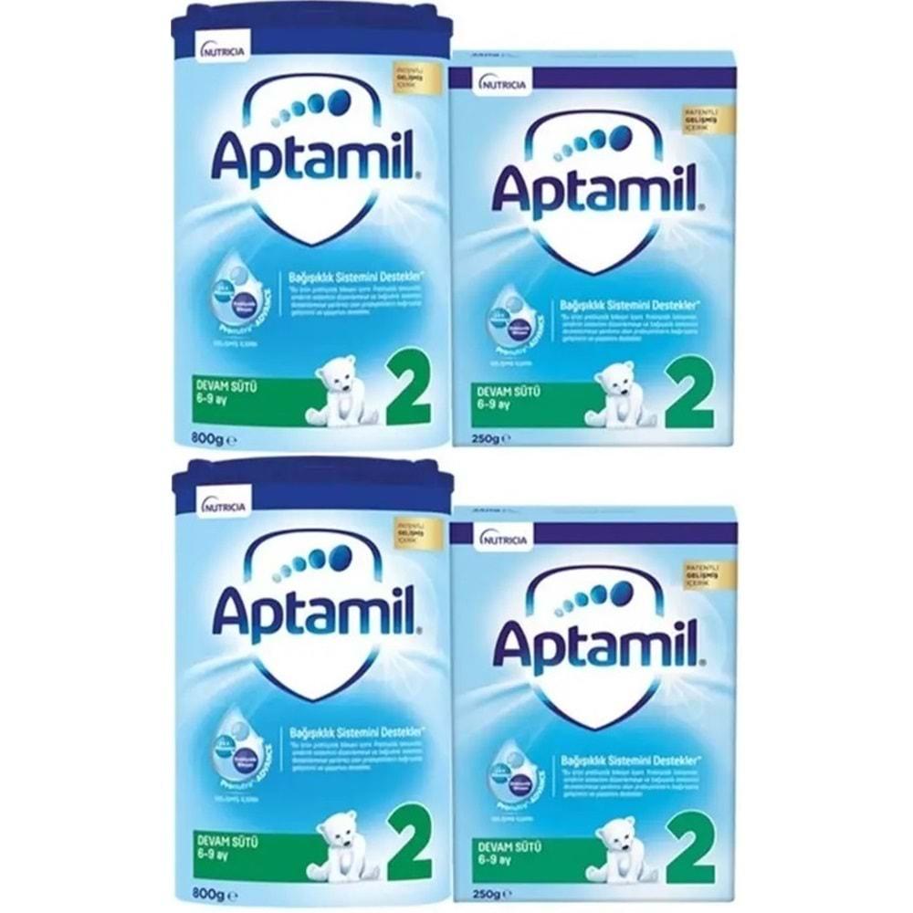 Nutrıcıa Aptamil 800GR+250GR:1050GR Devam Sütü No:2 (6-9 Ay) Avantaj Pk (2 Li Set)