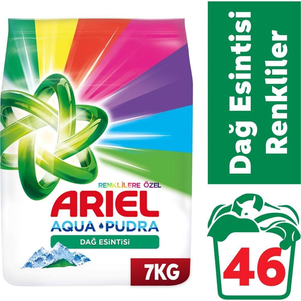 Ariel Matik Toz Çamaşır Deterjanı 21KG Renklilere Özel/Dağ Esintisi (138 Yıkama) (3PK*7KG)