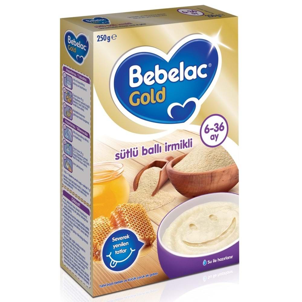 Bebelac Gold Kaşık Maması 250Gr Sütlü Ballı İrmikli 6 Lı Set