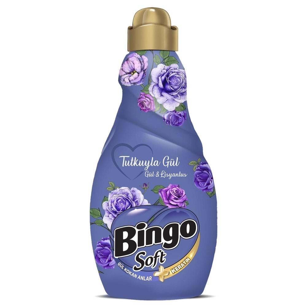 Bingo Soft Çamaşır Yumuşatıcı Konsantre 1440ML Tutkuyla Gül (Gül & Lisyantus) (4 Lü Set)