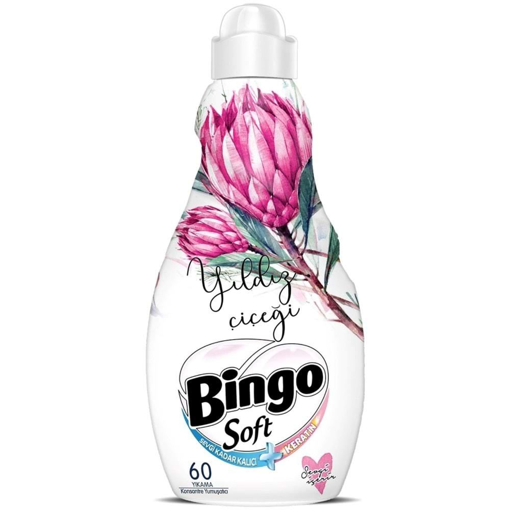 Bingo Soft Çamaşır Yumuşatıcı Konsantre 1440ML Yıldız Çiçeği (4 Lü Set)