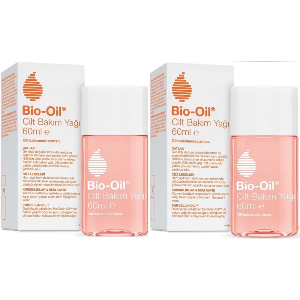 Bio-Oil Çatlak Oluşumunu Önleyici Cilt Bakım Yağı 60ML (Yeni Formül) (2 Li Set)