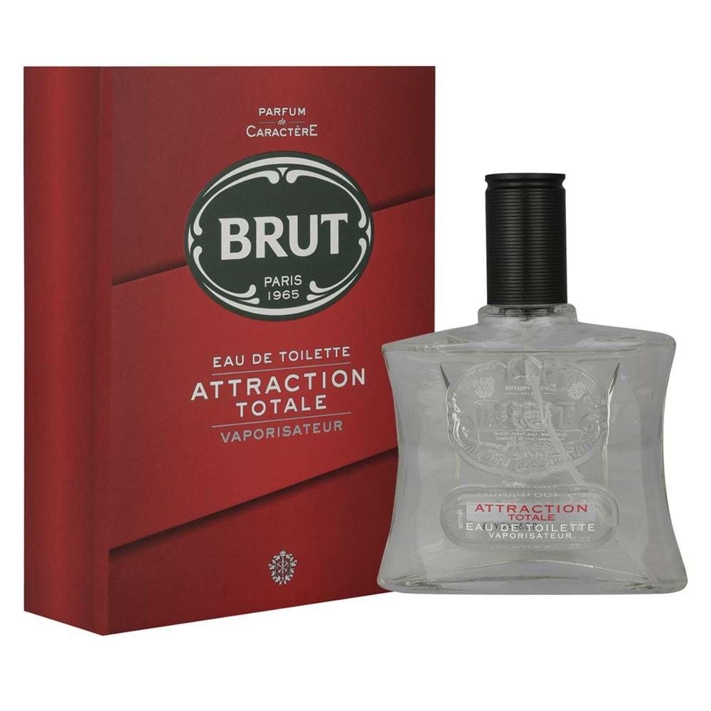 Brut Parfüm Erkek/Men 100ML Attraction Totale Edt (Kırmızı) (5 Li Set)