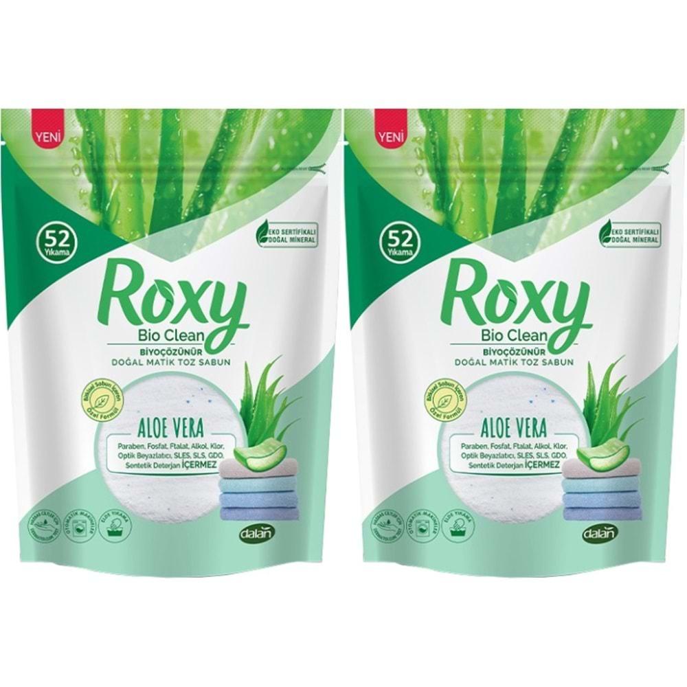 Dalan Roxy Bio Clean Matik Sabun Tozu 1.6Kg Aloe Vera (2 Li Set) (104 Yıkama)