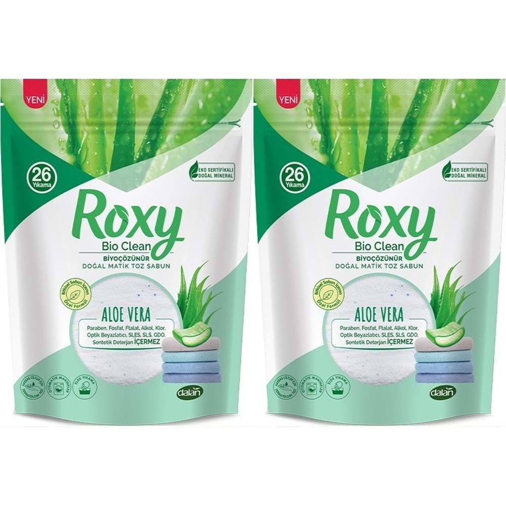 Dalan Roxy Bio Clean Matik Sabun Tozu 800GR Aloe Vera (2 Li Set) (52 Yıkama)