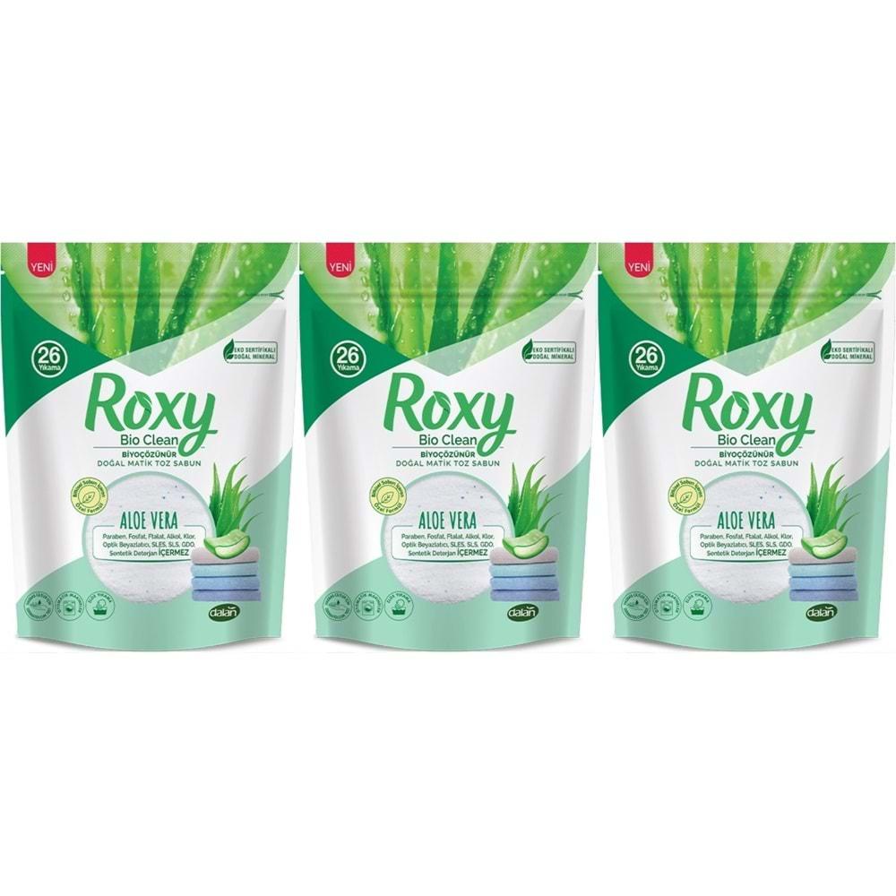 Dalan Roxy Bio Clean Matik Sabun Tozu 800GR Aloe Vera (3 Lü Set) (78 Yıkama)