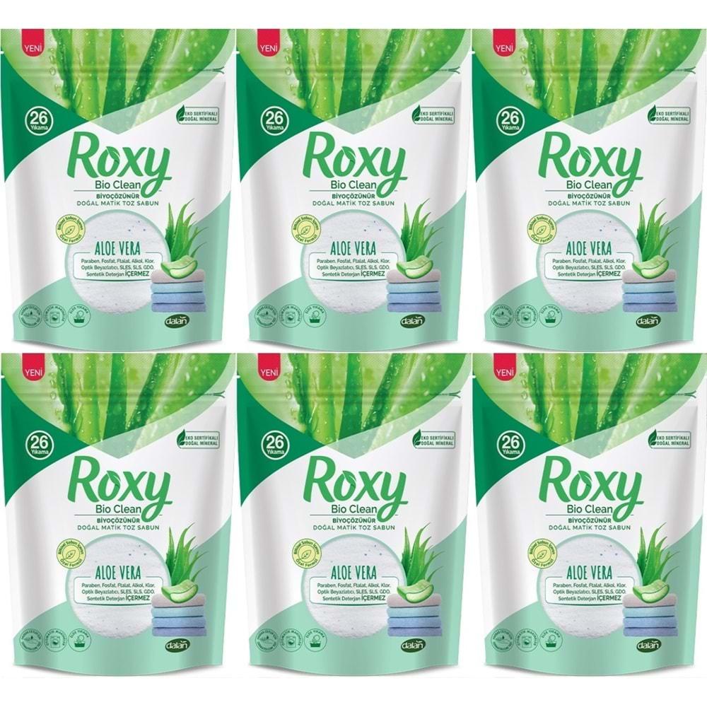 Dalan Roxy Bio Clean Matik Sabun Tozu 800GR Aloe Vera (6 Lı Set) (156 Yıkama)