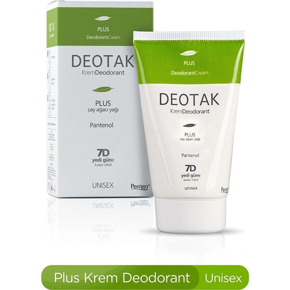 Deotak Krem Deodorant 35ML Plus (Çay Ağaçı Yağı) (3 Lü Set)