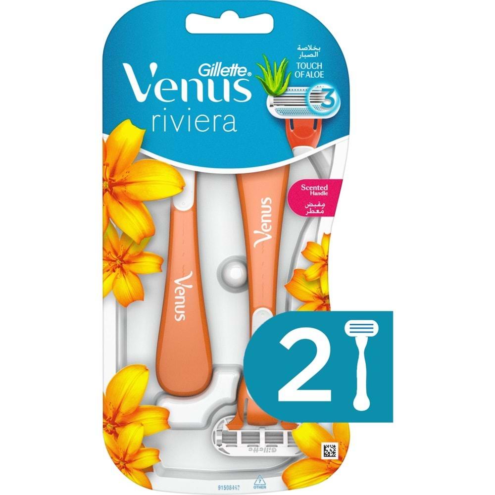 Gillette Venus Riviera Kullan At Kadın Tıraş Bıçağı 24 Lü Set (12PK*2)