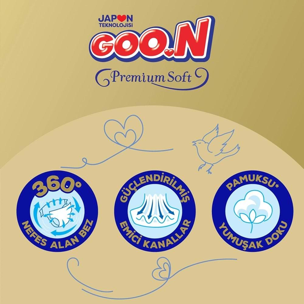Goon Premium Soft Bebek Bezi Beden:1 (2-5Kg) Yeni Doğan 200 Adet Jumbo Aylık Pk