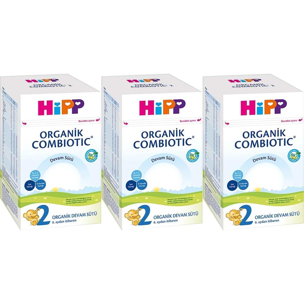 Hipp Organik Combiotic Bebek Devam Sütü 800GR No:2 (6. Aydan İtibaren) (3 Lü Set)