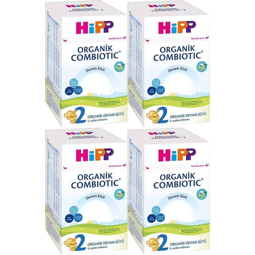 Hipp Organik Combiotic Bebek Devam Sütü 800GR No:2 (6. Aydan İtibaren) (4 Lü Set)