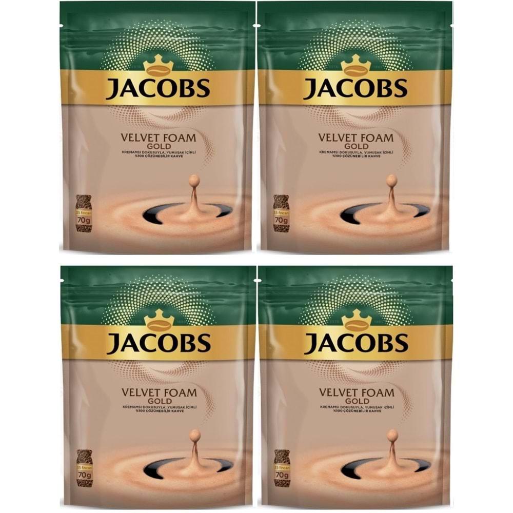 Jacobs Velvet Gold Foam Kahve 70GR (4 Lü Set)