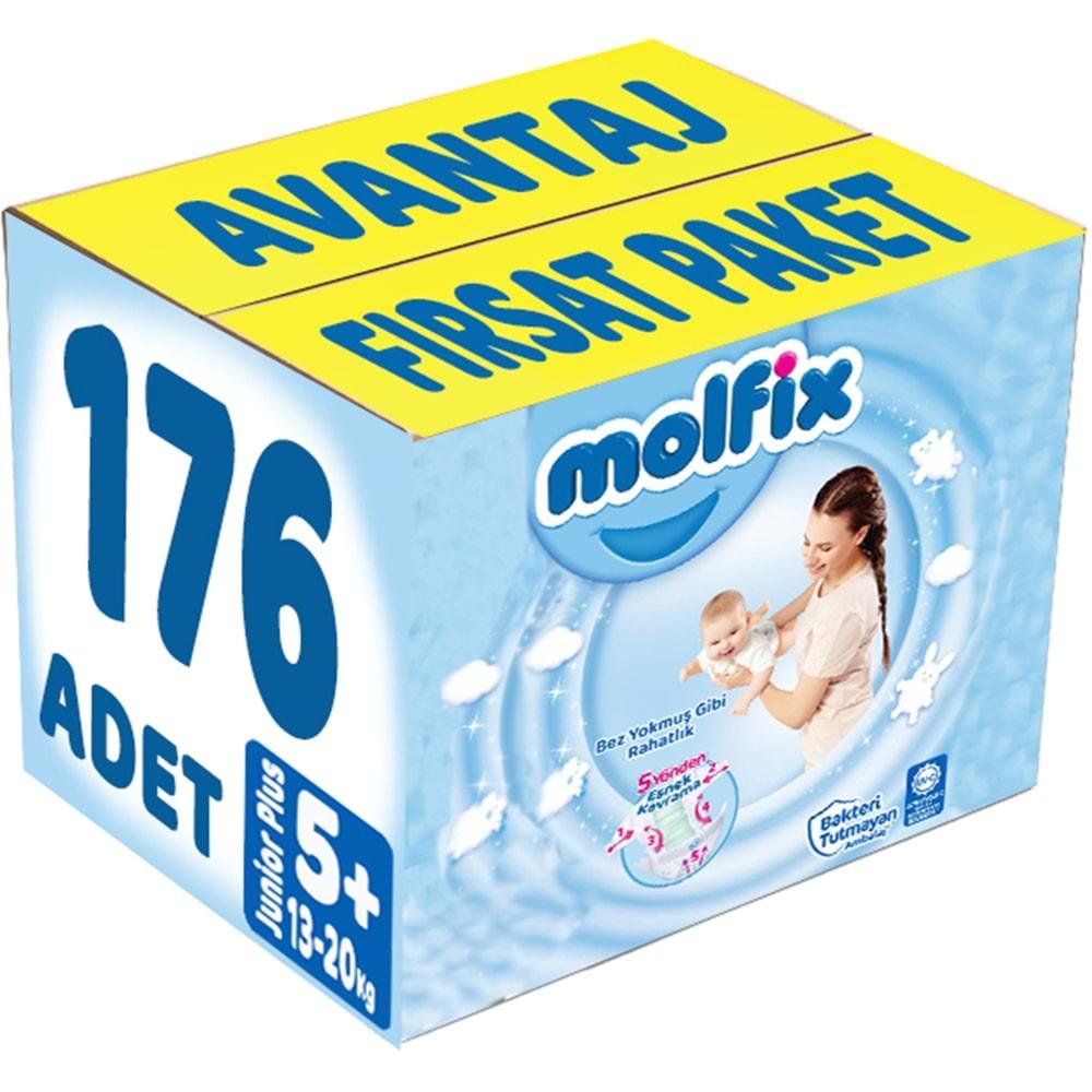 Molfix Bebek Bezi Beden:5+ (13-20Kg) Junior Plus 176 Adet Avantaj Fırsat Pk