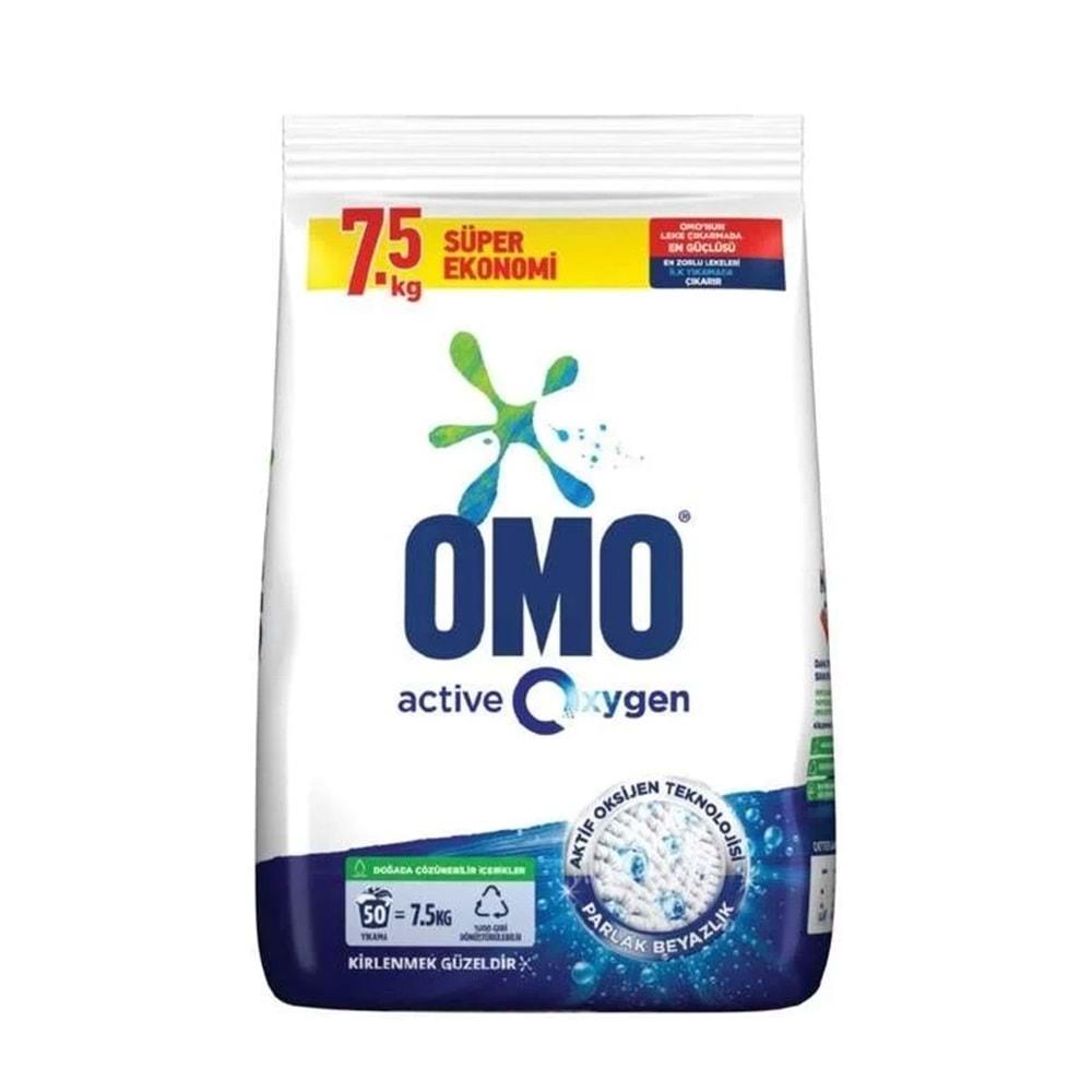 Omo Matik Çamaşır Deterjanı 22.5KG Active Oxygen / Beyazlar İçin (3PK*7.5KG) (150 Yıkama)