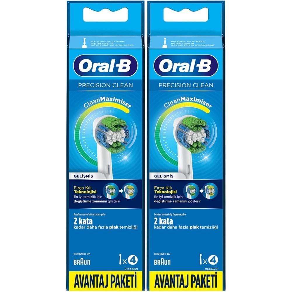 Oral-B Diş Fırçası Yedek Başlığı Precision Clean 8 Adet (2PK*4)