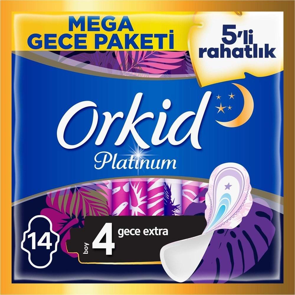 Orkid Platinum Hijyenik Ped Karma 12 Li Set (24+20+16+14) 222 Ad (Uzun/Normal/GeceGündüz/Gece Extra)