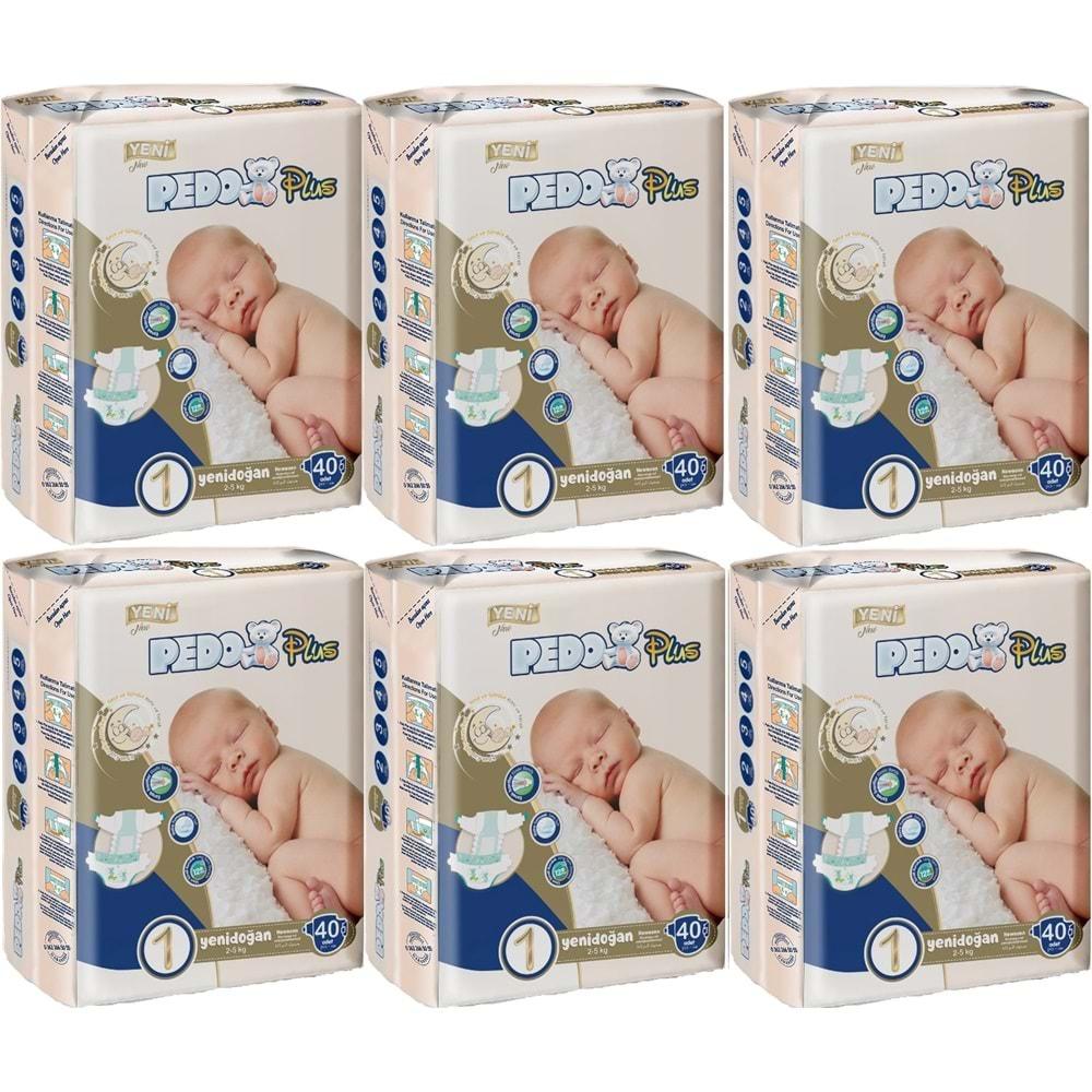 Pedo Plus Bebek Bezi Beden:1 (2-5KG) Yeni Doğan 240 Adet Jumbo Avantaj Pk