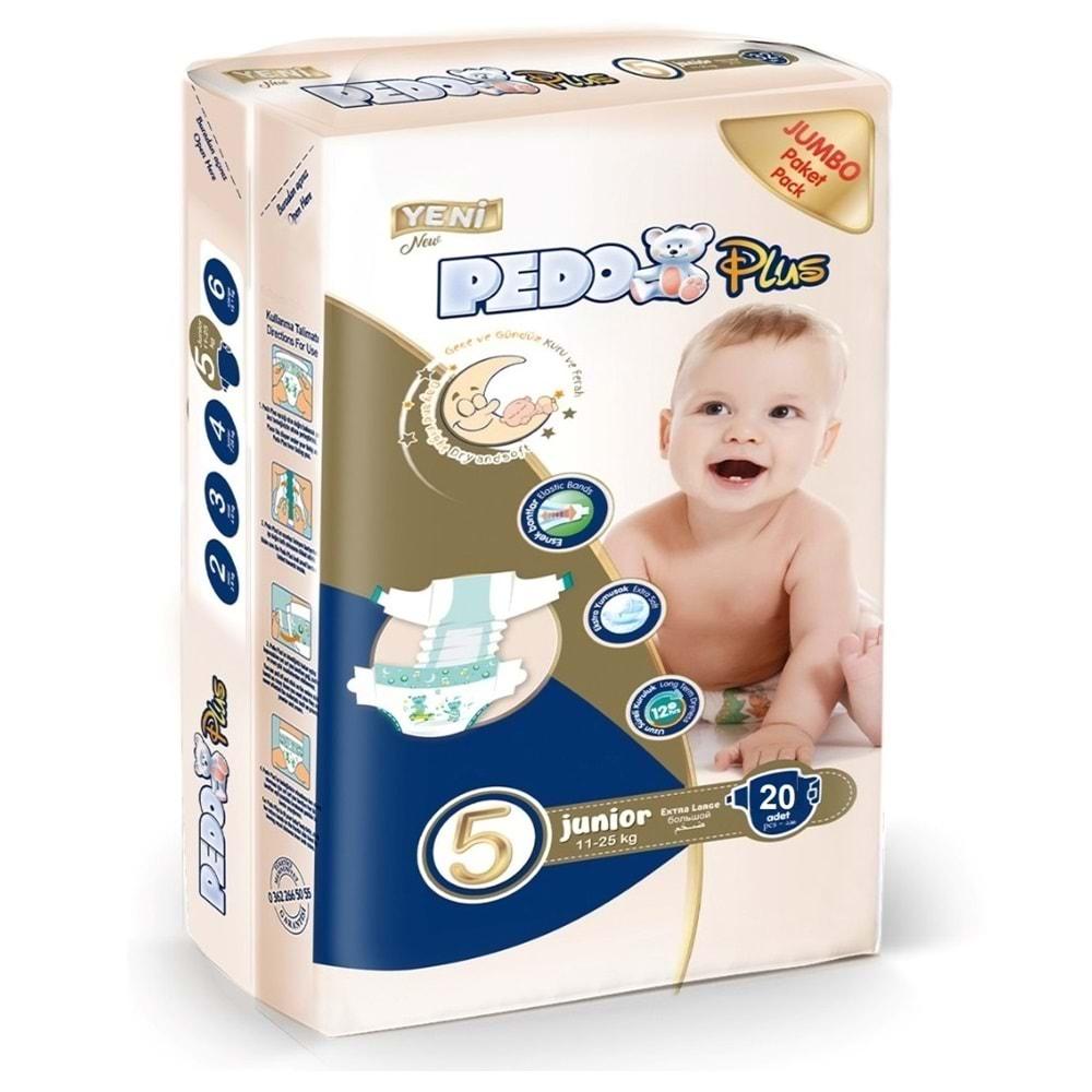 Pedo Plus Bebek Bezi Beden:5 (11-25KG) Junior 60 Adet Jumbo Fırsat Pk