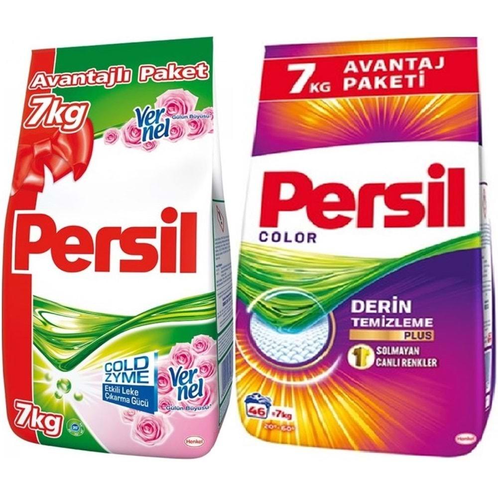 Persil Matik Toz Çamaşır Deterjanı 7+7:14KG Gülün Büyüsü Renkli Beyaz+Color/Renkli (92 Yıkama)