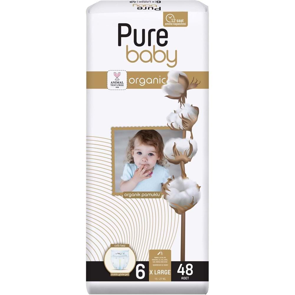 Pure Baby Bebek Bezi Beden:6 (15-27KG) Extra Large 144 Adet Aylık Fırsat Pk
