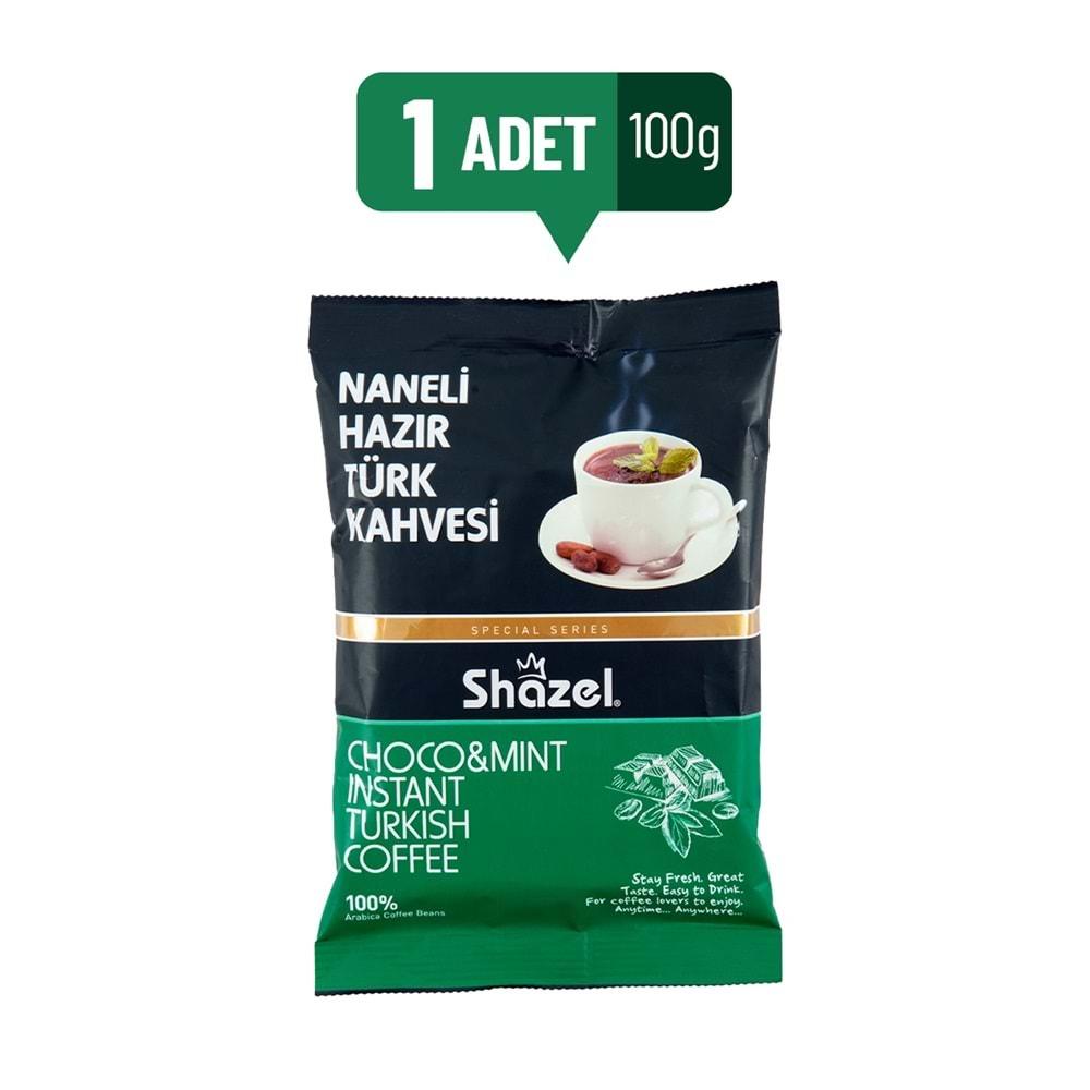 Shazel Hazır Türk Kahvesi 1200GR Naneli (12 Li Set) (12PK*100GR)