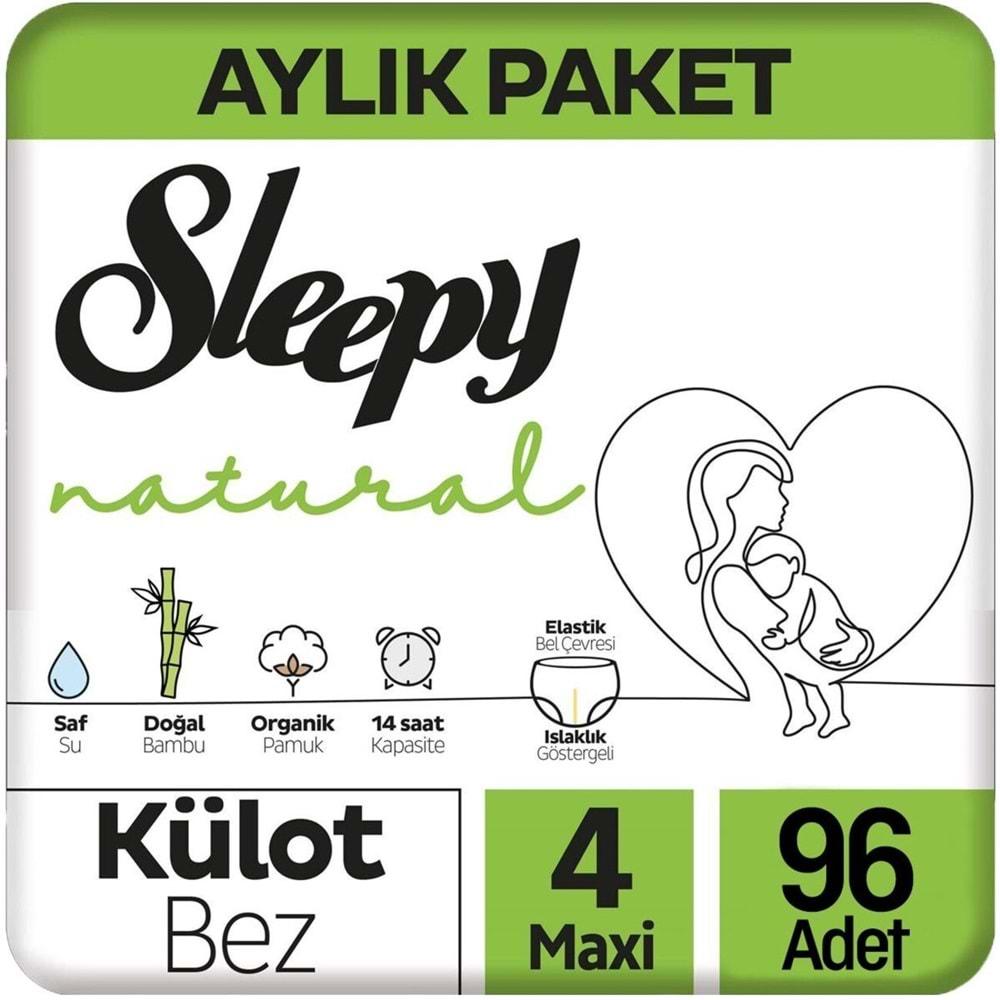 Sleepy Külot Bebek Bezi Natural Beden:4 (7-14KG) Maxi 192 Adet Ekonomik Ultra Pk
