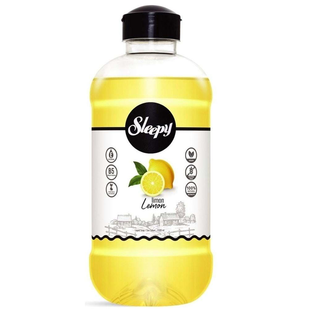 Sleepy Sıvı Sabun 1500ML Karma Grape/Üzüm-Lemon/Limon-Fig/İncir-Strawberry/Çilek (6 Lı Set)