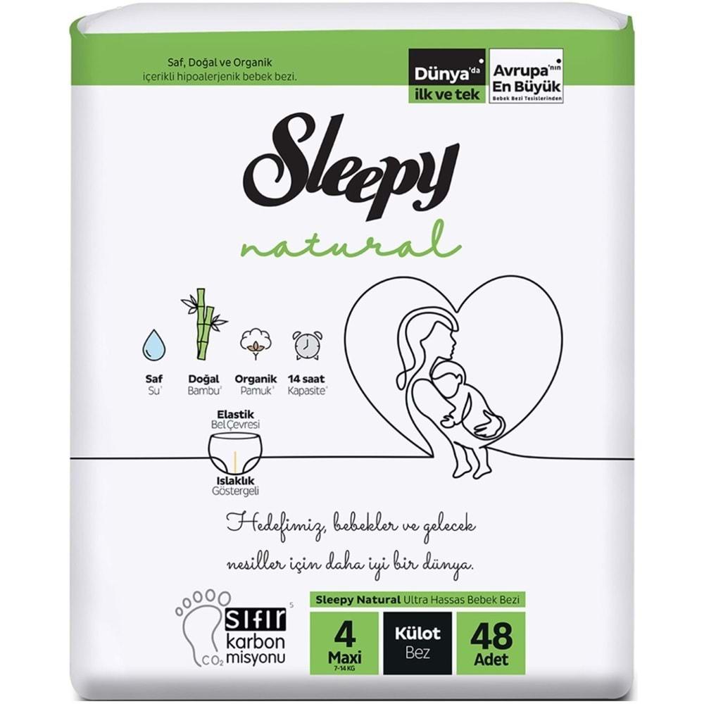 Sleepy Külot Bebek Bezi Natural Beden:4 (7-14KG) Maxi 96 Adet Ekonomik Fırsat Pk