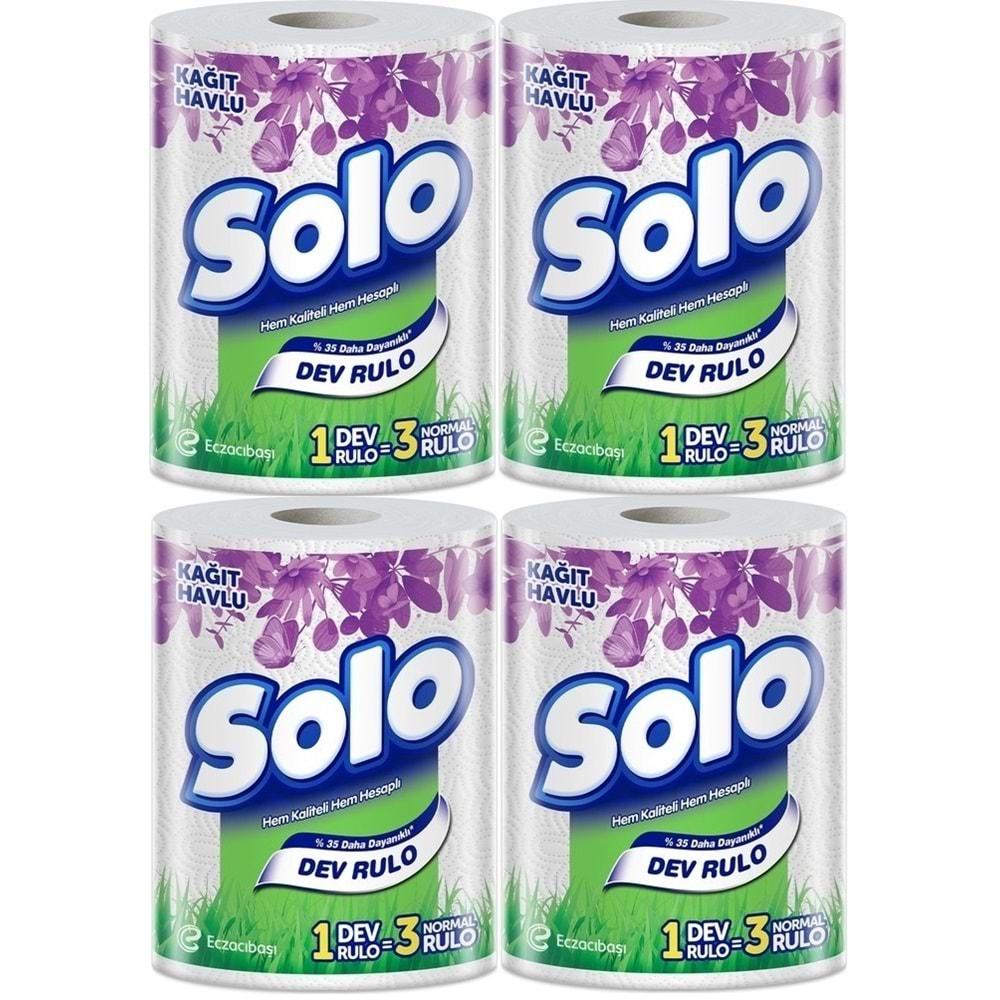 Solo Kağıt Havlu Dev Rulo Pk (4 Lü Set)