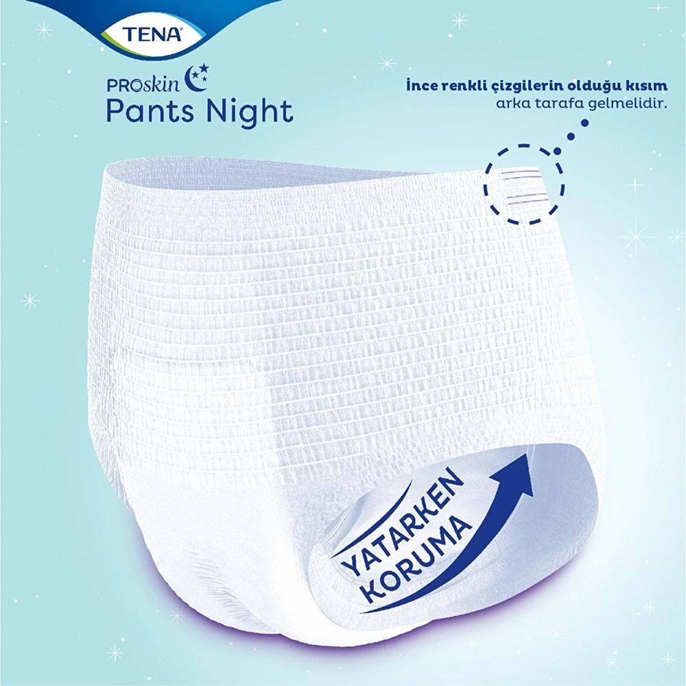 Tena Proskin Pants Night Emici Külot Hasta Bezi Gece Medium-Orta/Süper 60 Adet (2PK*30)