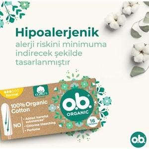 O.B Organic Normal Tampon 16 Lı Pk