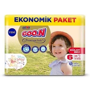 Goon Premium Soft Külot Bebek Bezi Beden:6 (15-25Kg) Extra Large 28 Adet Ekonomik Pk