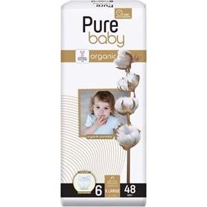 Pure Baby Bebek Bezi Beden:6 (15-27KG) Extra Large 48 Adet Fırsat Pk