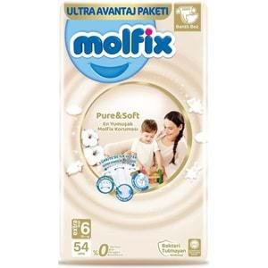 Molfix Pure&Soft Bebek Bezi Beden:6 (15+Kg) Extra Large 54 Adet Ultra Avantaj Pk
