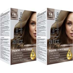 Alix 50ML Kit Saç Boyası 7.8 Karamel (2 Li Set)