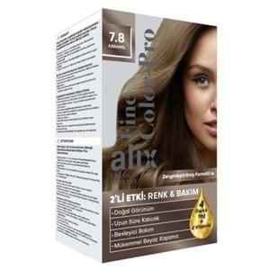 Alix 50ML Kit Saç Boyası 7.8 Karamel (4 Lü Set)