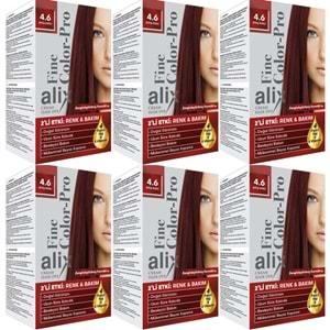 Alix 50ML Kit Saç Boyası 4.6 Ateş Kızılı (6 Lı Set)