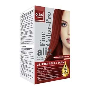 Alix 50ML Kit Saç Boyası 6.66 Yoğun Kızıl (3 Lü Set)