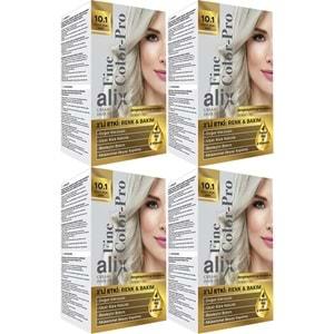 Alix 50ML Kit Saç Boyası 10.1 Küllü Açık Sarı (4 Lü Set)