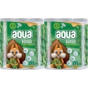 Aqua Kağıt Havlu 3 Katlı 24 Lü Set Bambu (2PK*12)