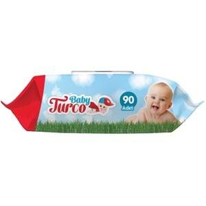 Baby Turco Islak Havlu Mendil Klasik 90 Yaprak 24 Lü Set Plastik Kapaklı 2160 Yaprak